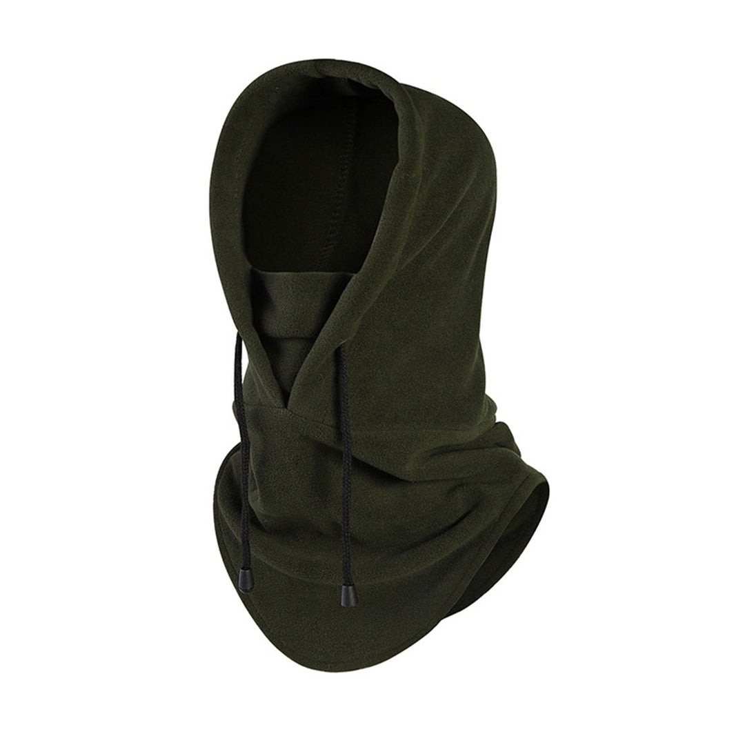 Unisex Hat Solid Color Thickened Drawstring Ear Protection Polar Fleece Brimless Balaclava Hat Hiking Scarf Riding Image 1