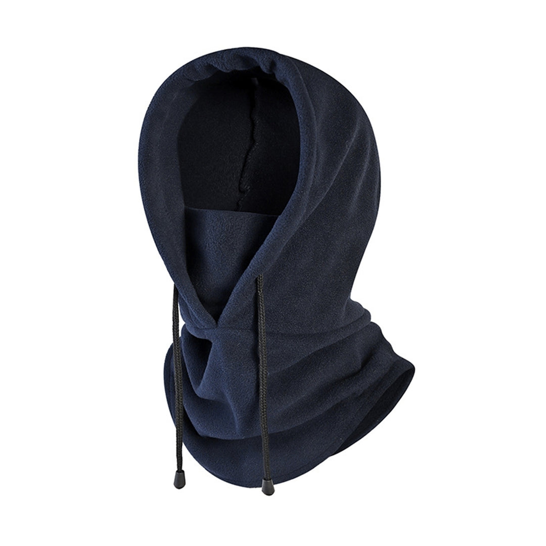 Unisex Hat Solid Color Thickened Drawstring Ear Protection Polar Fleece Brimless Balaclava Hat Hiking Scarf Riding Image 7