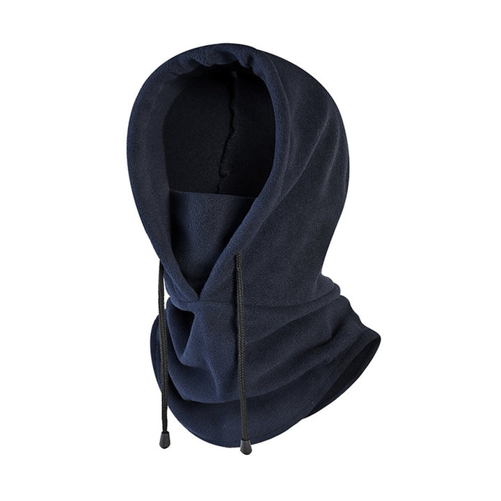 Unisex Hat Solid Color Thickened Drawstring Ear Protection Polar Fleece Brimless Balaclava Hat Hiking Scarf Riding Image 1