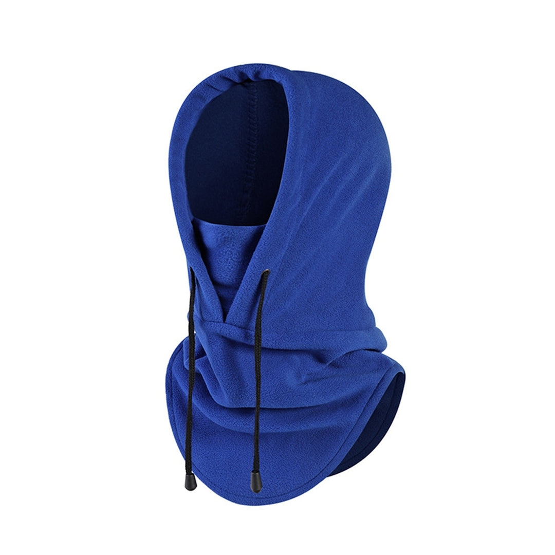 Unisex Hat Solid Color Thickened Drawstring Ear Protection Polar Fleece Brimless Balaclava Hat Hiking Scarf Riding Image 9