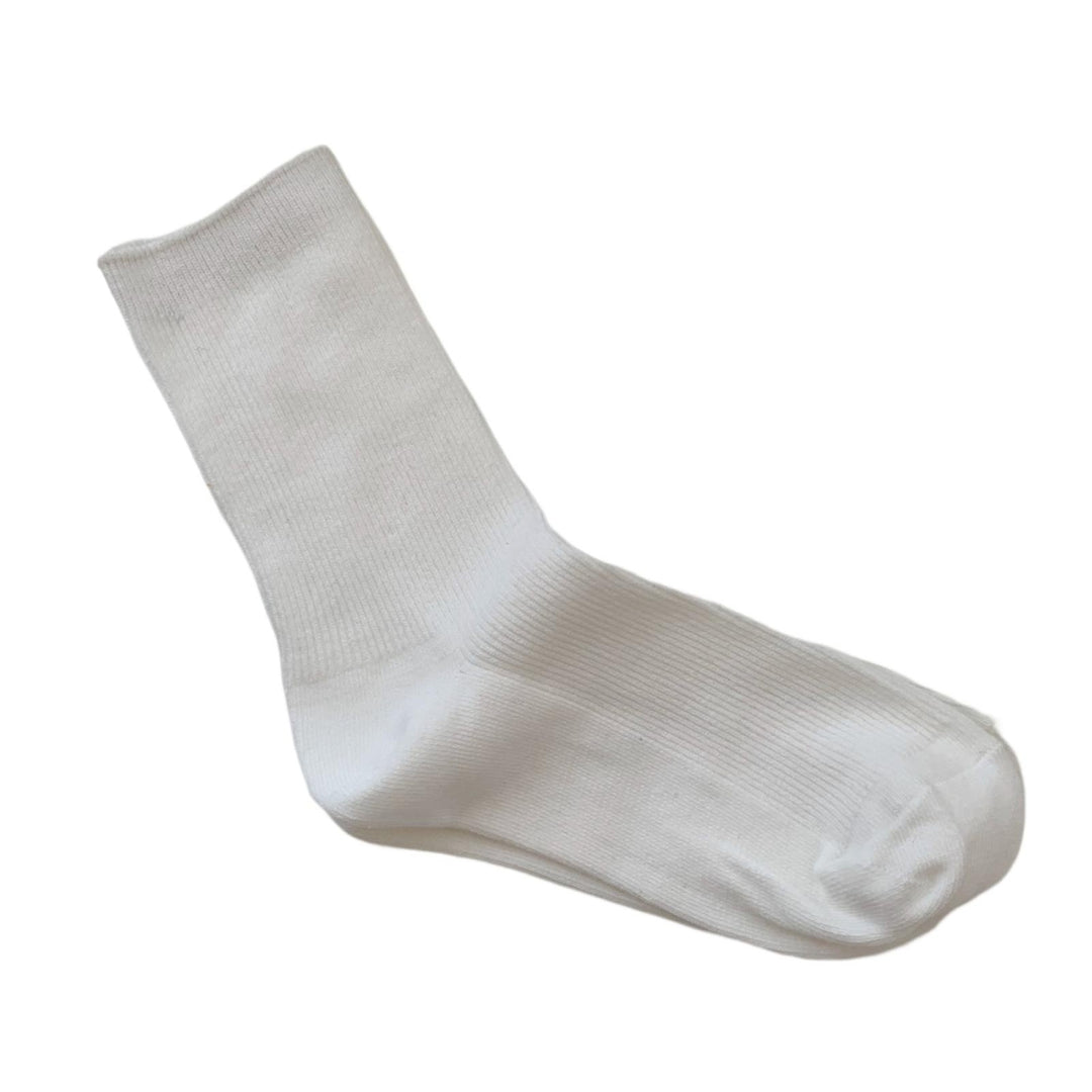 1 Pair Ribbed Mid-tube Elastic Women Socks Simple Casual Solid Color Sports Socks Image 2