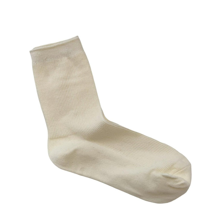 1 Pair Ribbed Mid-tube Elastic Women Socks Simple Casual Solid Color Sports Socks Image 1