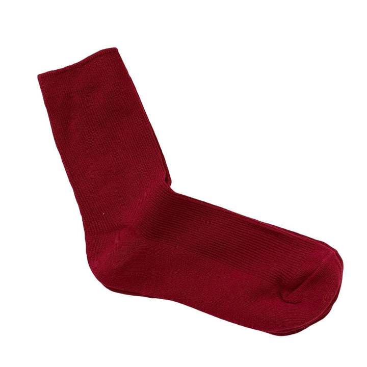 1 Pair Ribbed Mid-tube Elastic Women Socks Simple Casual Solid Color Sports Socks Image 12