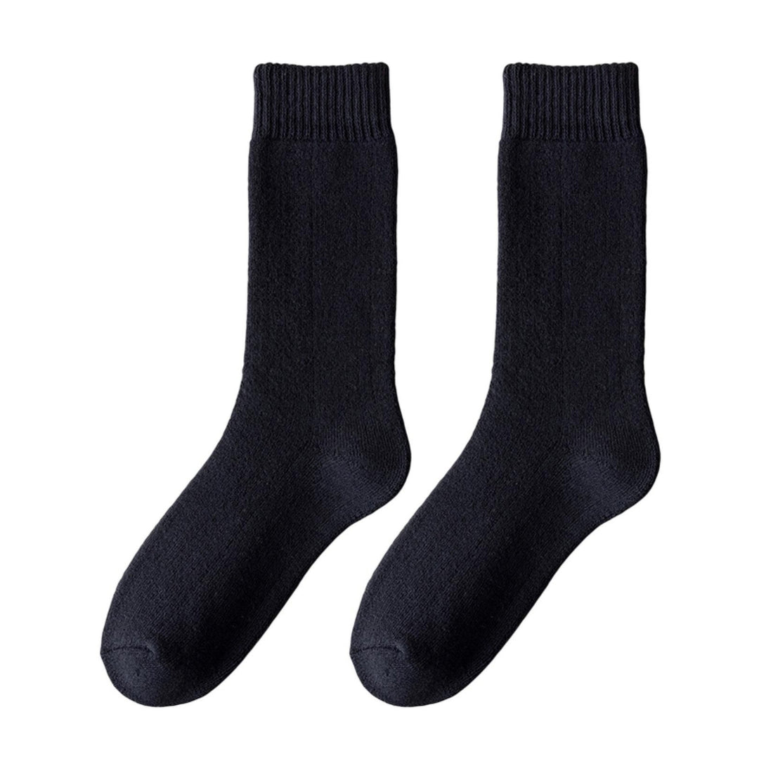 1 Pair Men Socks Wear-resistant Middle Tube Moisture Absorption Good Elastic Thickened Keep Warm Image 2