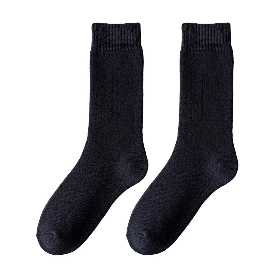 1 Pair Men Socks Wear-resistant Middle Tube Moisture Absorption Good Elastic Thickened Keep Warm Image 1