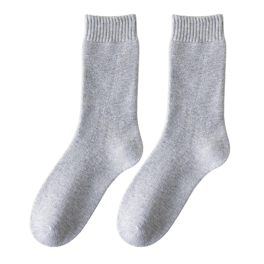 1 Pair Men Socks Wear-resistant Middle Tube Moisture Absorption Good Elastic Thickened Keep Warm Image 3