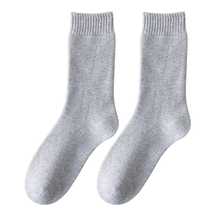 1 Pair Men Socks Wear-resistant Middle Tube Moisture Absorption Good Elastic Thickened Keep Warm Image 3