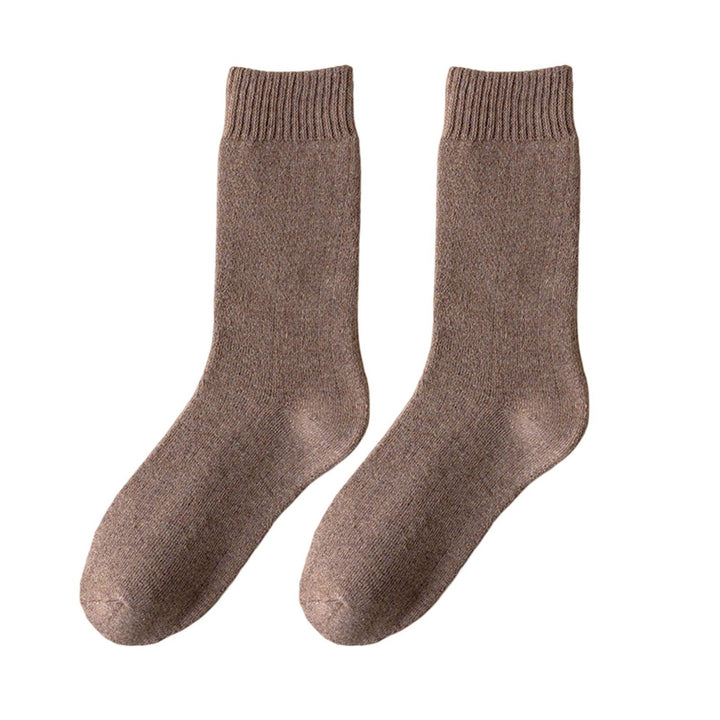 1 Pair Men Socks Wear-resistant Middle Tube Moisture Absorption Good Elastic Thickened Keep Warm Image 8