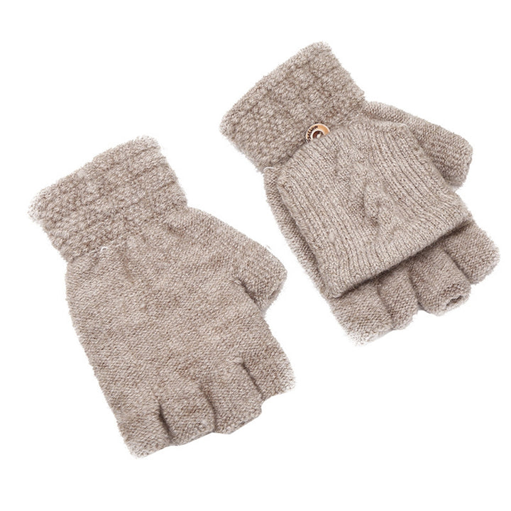1 Pair Winter Gloves Fine Texture Super Soft Lint-free Button Windproof Keep Warm Covered Winter Image 11