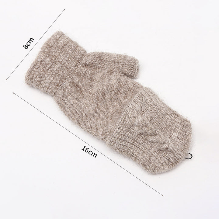 1 Pair Winter Gloves Fine Texture Super Soft Lint-free Button Windproof Keep Warm Covered Winter Image 12