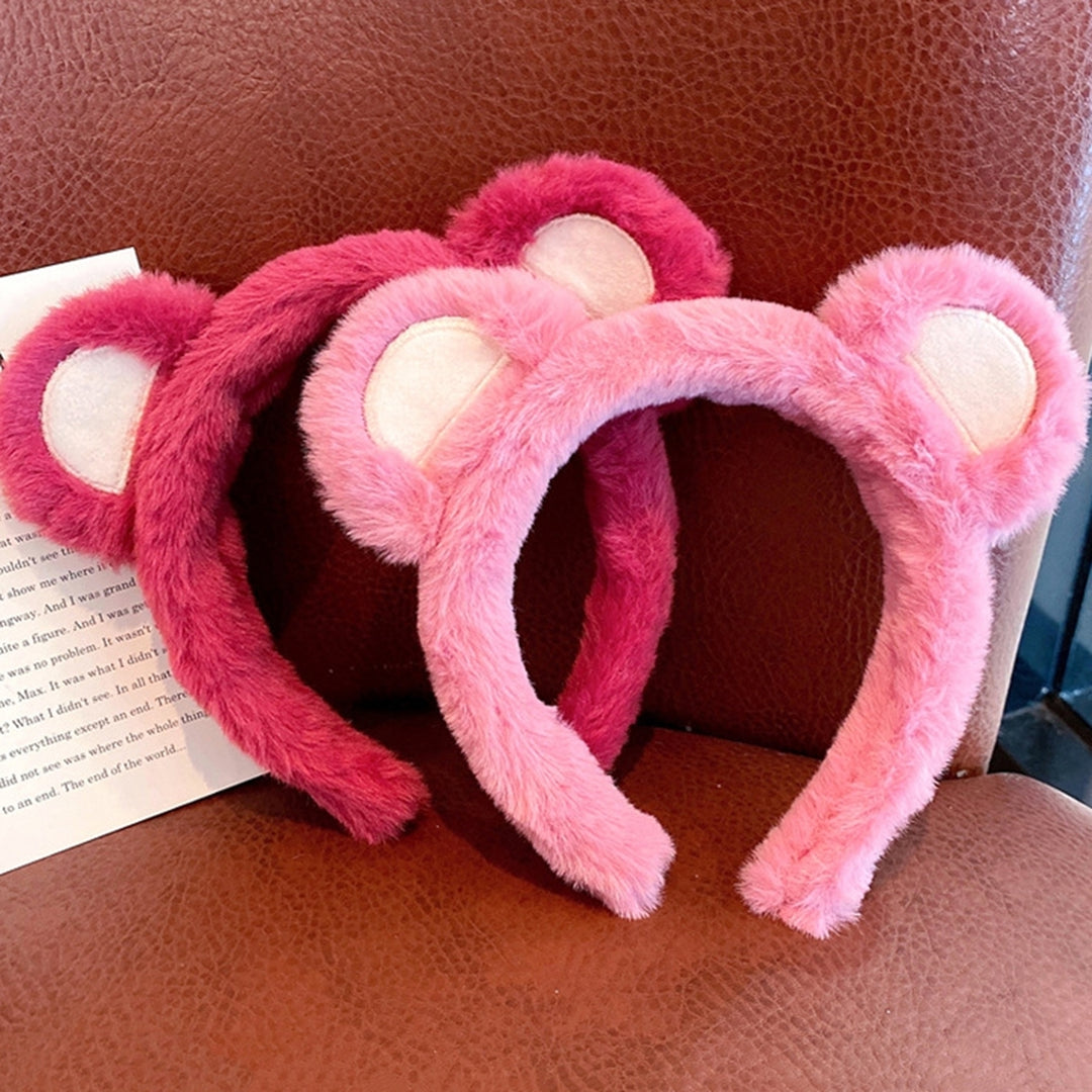 Hair Hoop Non-slip Ultra Soft Cosplay Headdress Plush Bear Ears Plush Headband Hair Accessories Image 1