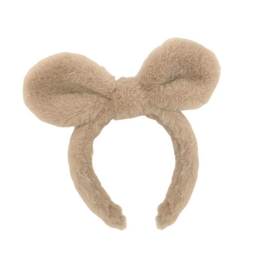 Hair Hoop Non-slip Ultra Soft Cosplay Headdress Plush Bear Ears Plush Headband Hair Accessories Image 4