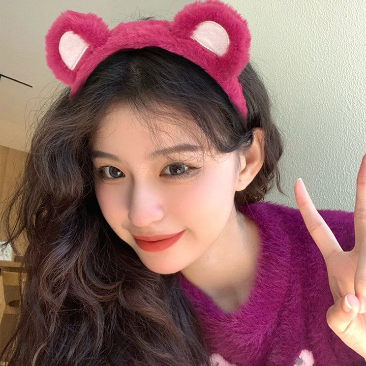 Hair Hoop Non-slip Ultra Soft Cosplay Headdress Plush Bear Ears Plush Headband Hair Accessories Image 6