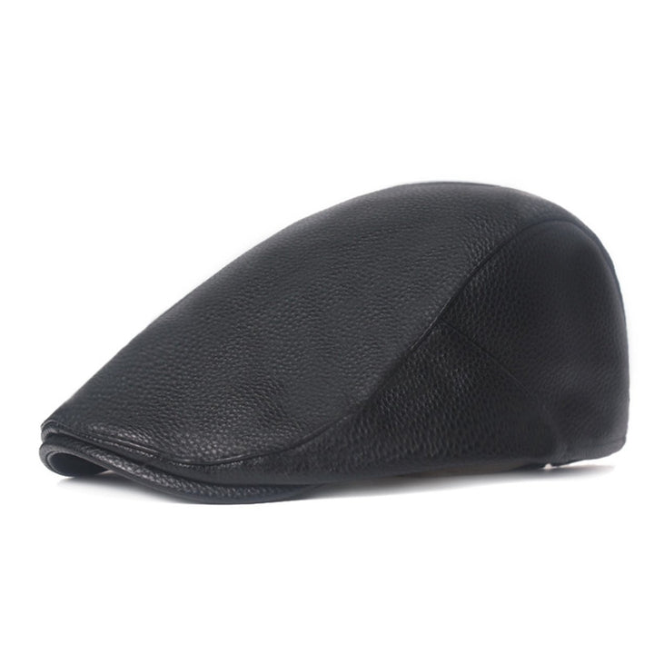 Men Hat Windproof Anti-scratch Waterproof Breathable Easy Cleaning Art Style Button Closure Male Beret Fashion Accessory Image 1