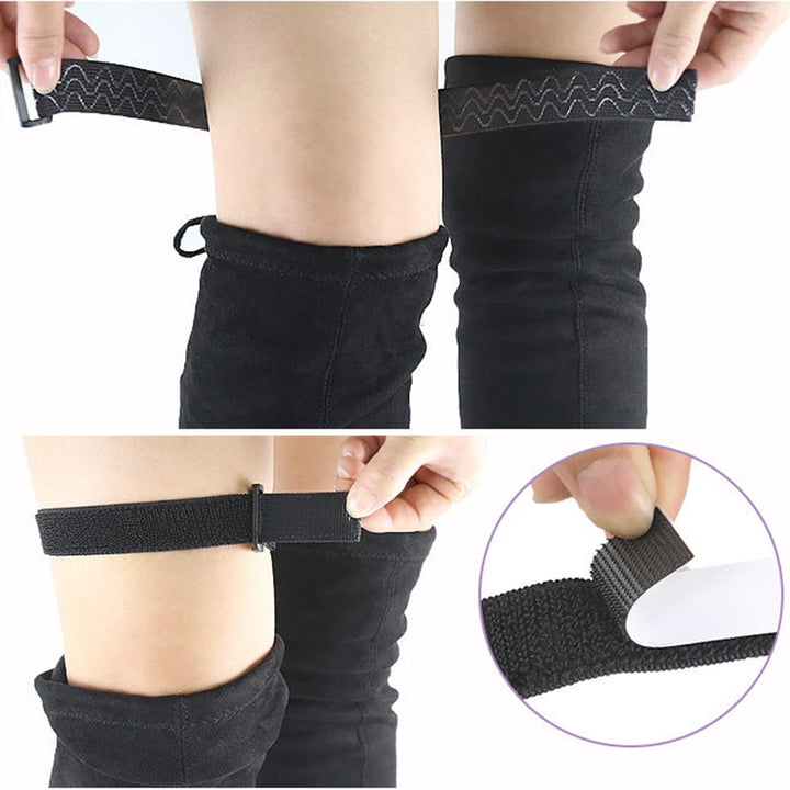 1 Set Boot Straps No Trace Invisible Adjustable Fastener Tapes Knee Boots Stickers High Boots Non-slip Stickers Shoe Image 4