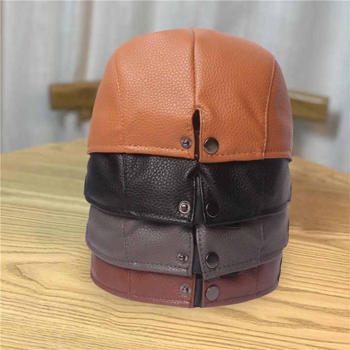 Men Hat Windproof Anti-scratch Waterproof Breathable Easy Cleaning Art Style Button Closure Male Beret Fashion Accessory Image 6