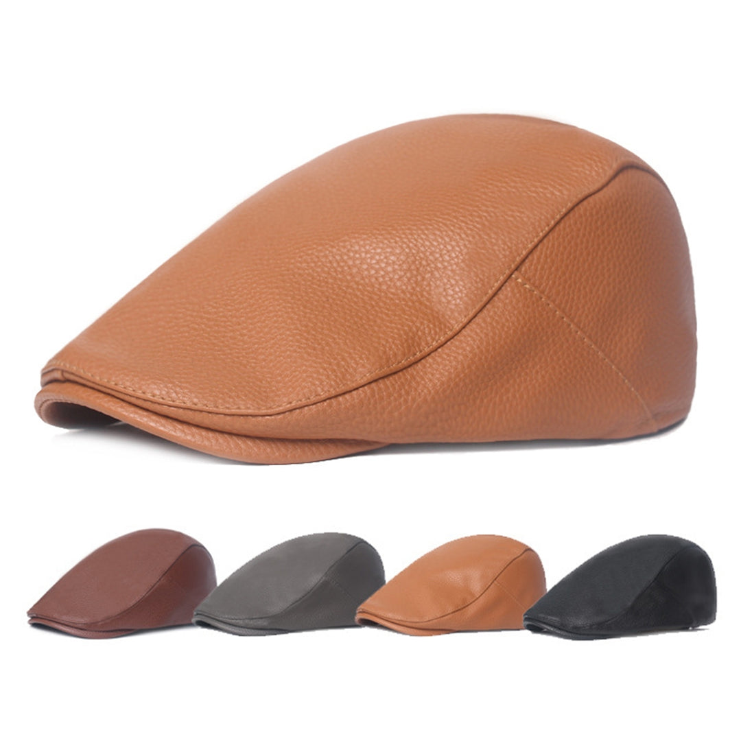 Men Hat Windproof Anti-scratch Waterproof Breathable Easy Cleaning Art Style Button Closure Male Beret Fashion Accessory Image 11