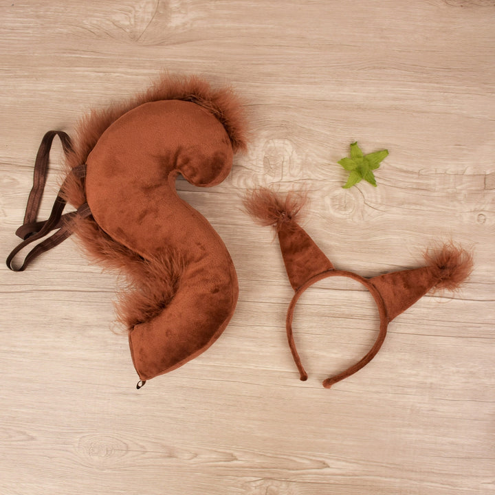 1 Set Squirrel Headband Tail Lovely Funny Headpiece Long Tail Performance Props Cross-dressing Image 9