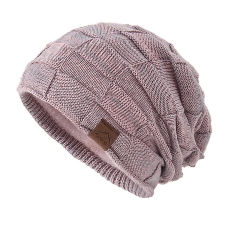 Women Hat Solid Color Stretch Dome No Brim Windproof Autumn Winter Thickened Plush Lining Hat Streetwear Image 1