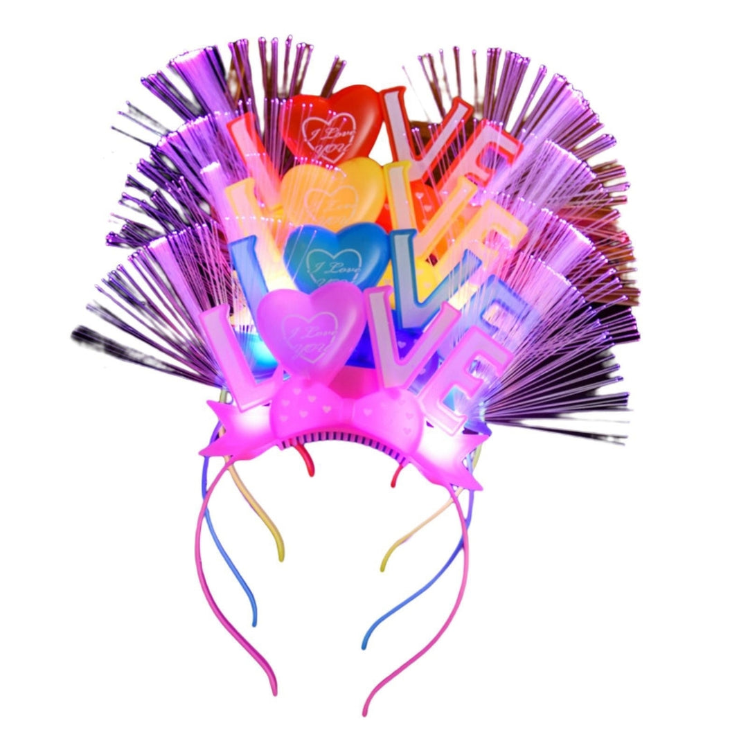 Luminous Bright Color Non-slip Glowing Headband 2023 Bowknot Happy New Year Head Hoop Hair Accessories Image 3