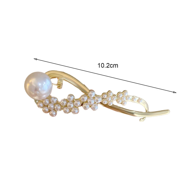 Elegant Simple Non-Slip Hair Barrette Faux Pearls Decor Irregular Twist Hair Pin Hair Accessories Image 8
