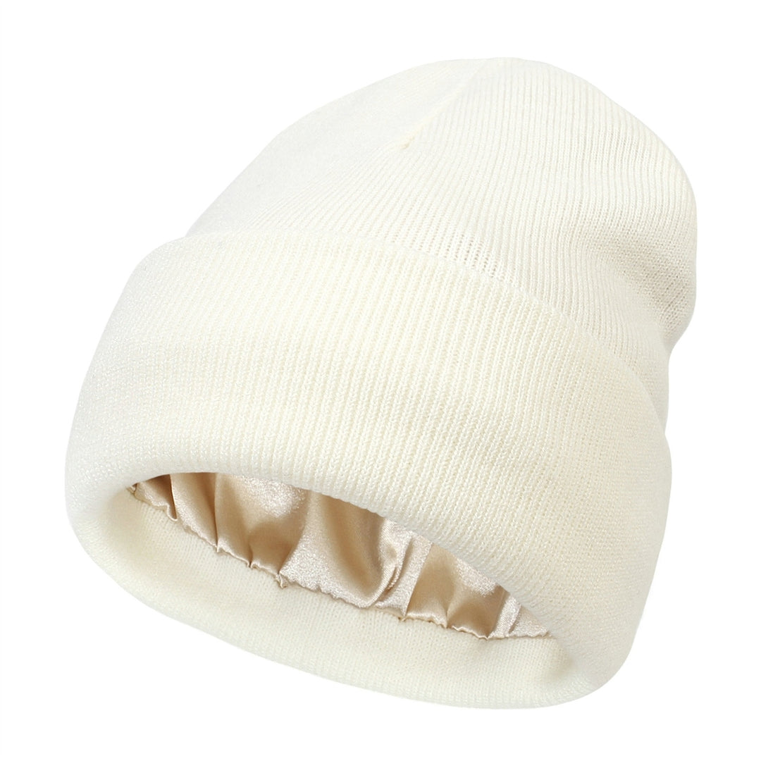 Women Cap Thicken Windproof Soft Comfortable Unisex Knitted Thermal Hat Daily Life Image 3