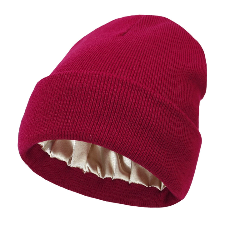 Women Cap Thicken Windproof Soft Comfortable Unisex Knitted Thermal Hat Daily Life Image 7