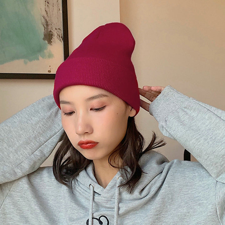 Women Cap Thicken Windproof Soft Comfortable Unisex Knitted Thermal Hat Daily Life Image 10