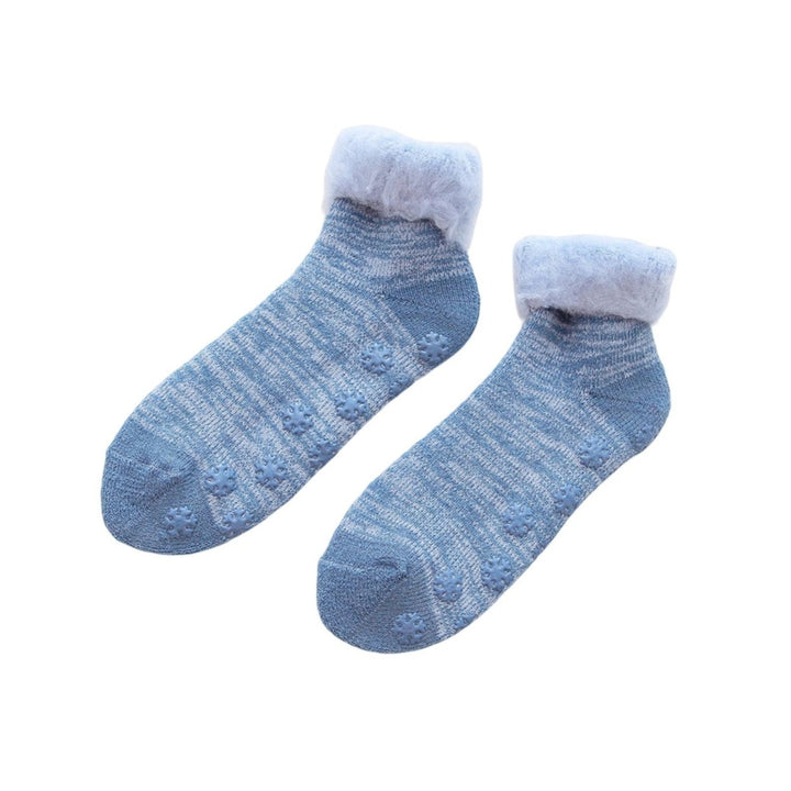1 Pair Winter Socks Thickened Skin-touch Soft Perfect Fitting Anti-pilling Keep Warm Multicolor Mid-tube Knitting Lady Image 4