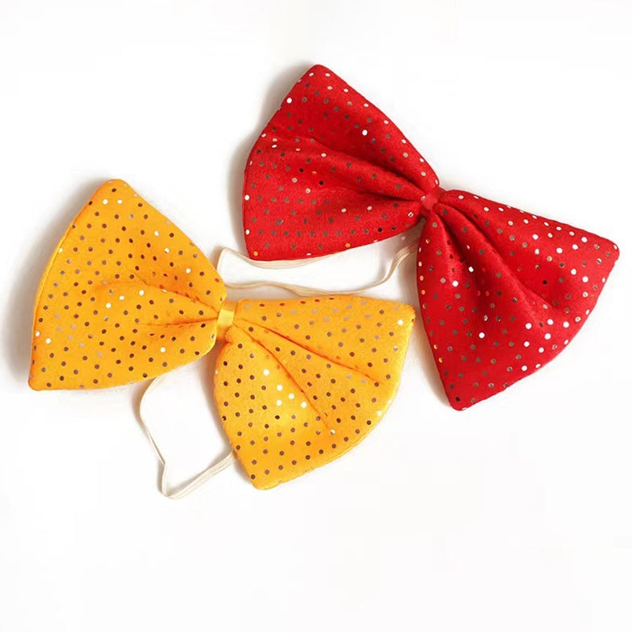 Necktie Exquisite Delicate Minimalistic Stage Wearing Polyester Sequins Design Bow Knot Performance Headdress Image 1