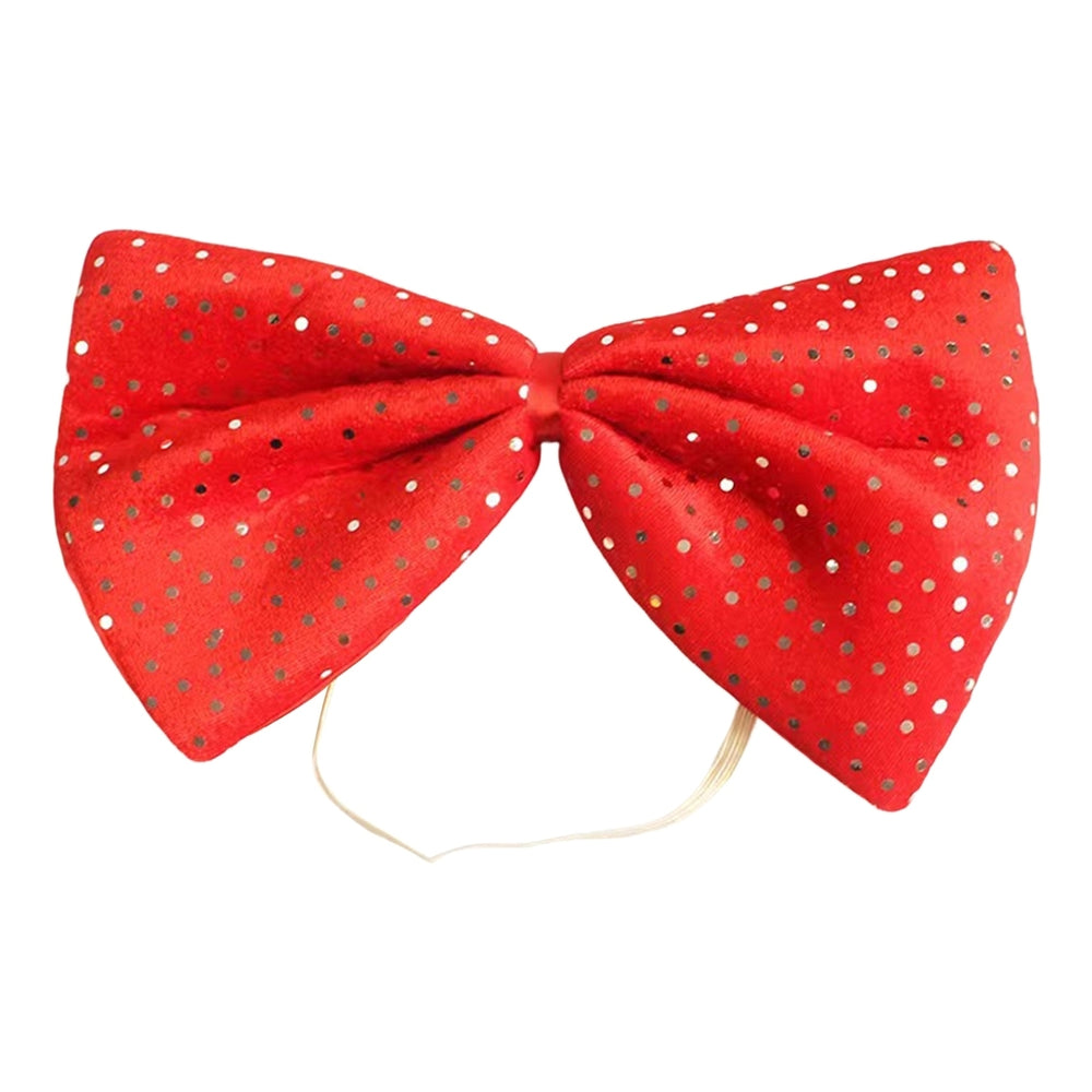 Necktie Exquisite Delicate Minimalistic Stage Wearing Polyester Sequins Design Bow Knot Performance Headdress Image 2