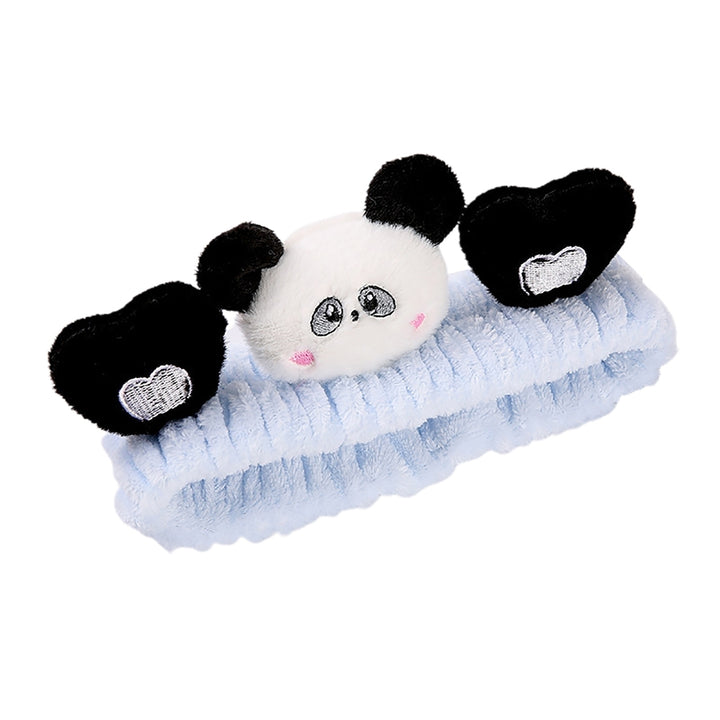 Lady Headband Cartoon Animals Thick High Elasticity Fluffy Sports Face Washing Sweat Absorption Bathing Lady Hair Band Image 2