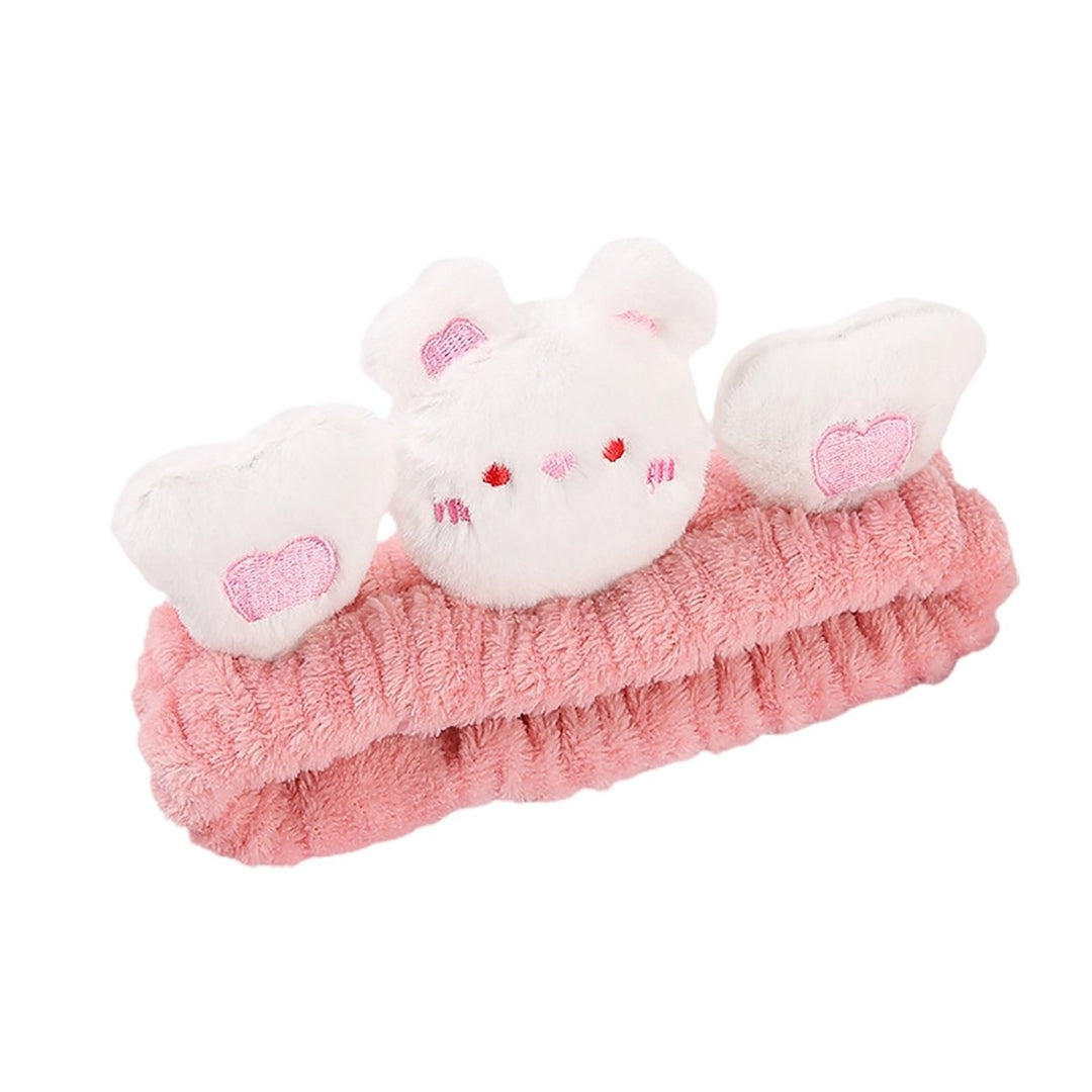 Lady Headband Cartoon Animals Thick High Elasticity Fluffy Sports Face Washing Sweat Absorption Bathing Lady Hair Band Image 7