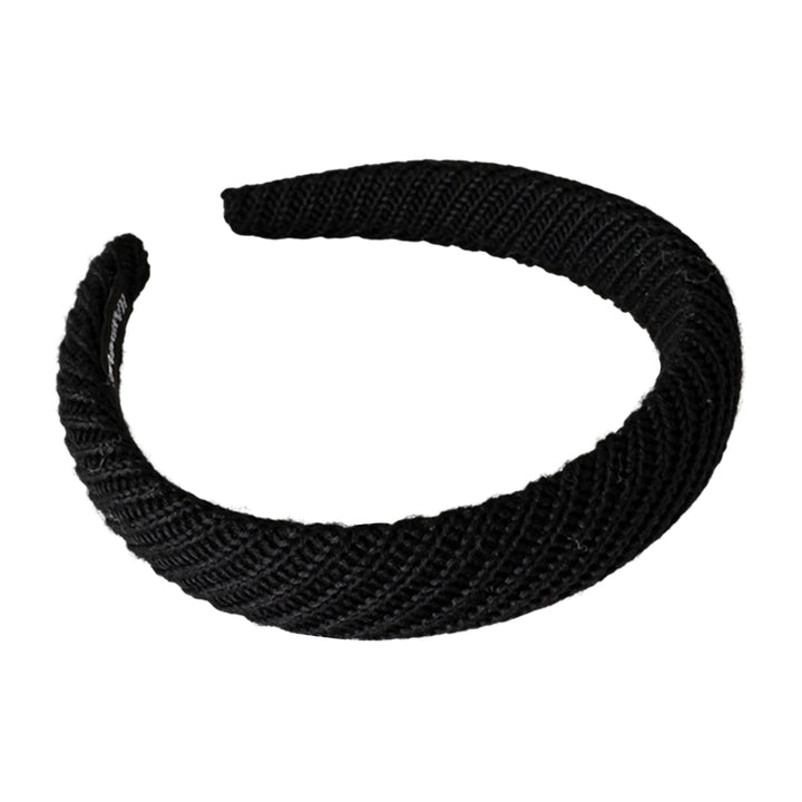 Korean Style Retro Non-slip Women Headband Simple Solid Color Wide Heightened Hair Hoop Hair Accessories Image 2