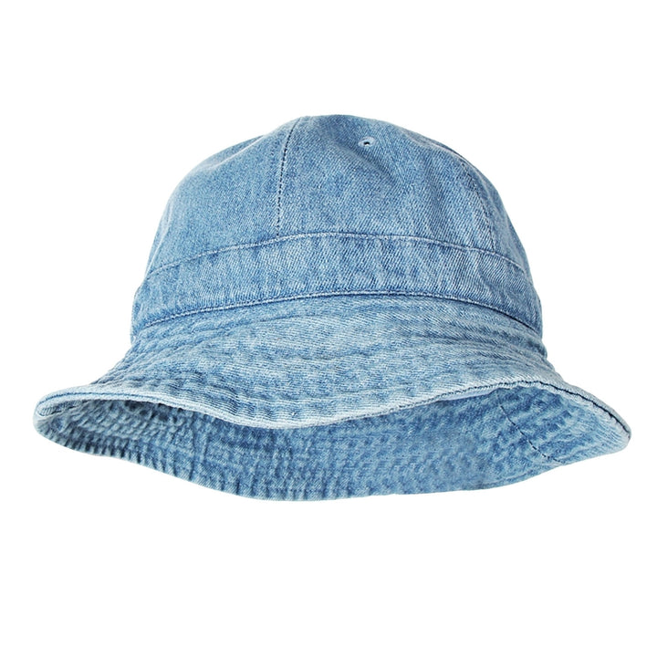 Fisherman Hat Breathable All Match with Windproof Rope Sun Protection Flat Top Anti-UV Cowboy Wide Brim Foldable Sun Hat Image 3