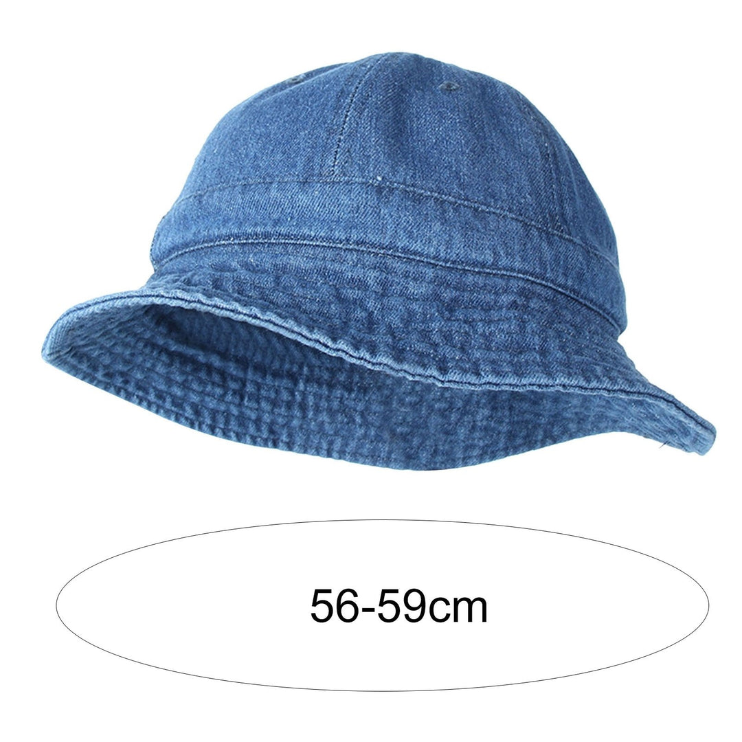 Fisherman Hat Breathable All Match with Windproof Rope Sun Protection Flat Top Anti-UV Cowboy Wide Brim Foldable Sun Hat Image 9