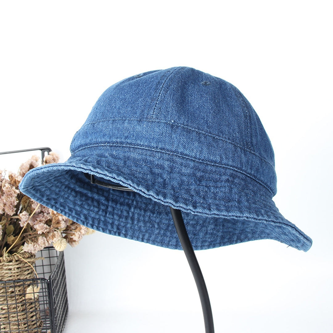 Fisherman Hat Breathable All Match with Windproof Rope Sun Protection Flat Top Anti-UV Cowboy Wide Brim Foldable Sun Hat Image 11