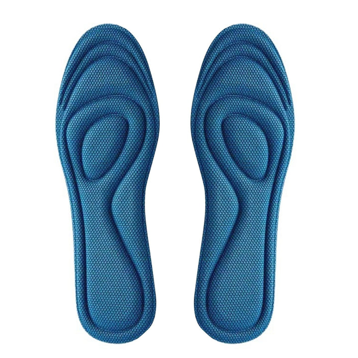 1 Pair Women Men Insoles 3D Design High Elasticity Anti-slip Super Soft Breathable Sweat Absorption Image 1