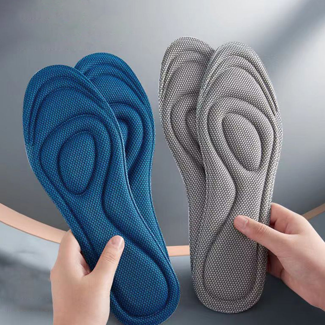 1 Pair Women Men Insoles 3D Design High Elasticity Anti-slip Super Soft Breathable Sweat Absorption Image 4
