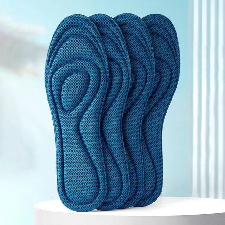 1 Pair Women Men Insoles 3D Design High Elasticity Anti-slip Super Soft Breathable Sweat Absorption Image 6