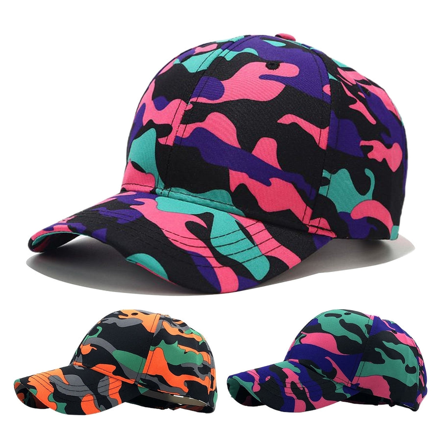 Men Hat Adjustable Comfortable Breathable Trendy Unisex Daily Wear Polyester Camouflage Print Baseball Hat Outdoor Image 1