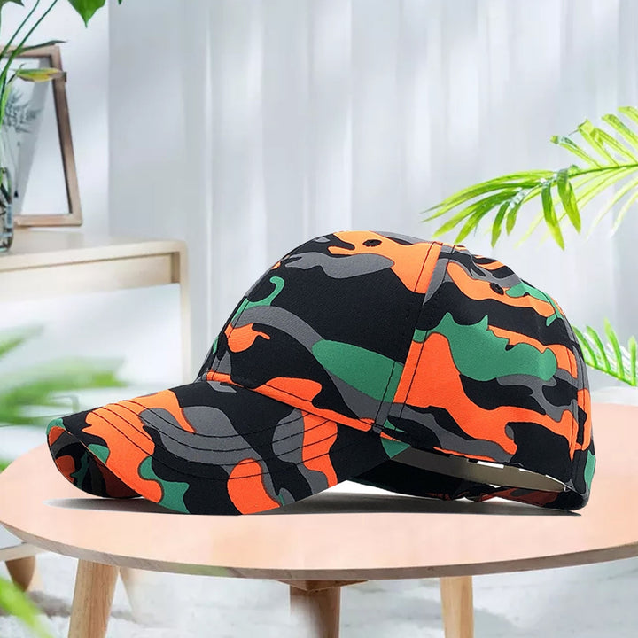 Men Hat Adjustable Comfortable Breathable Trendy Unisex Daily Wear Polyester Camouflage Print Baseball Hat Outdoor Image 6