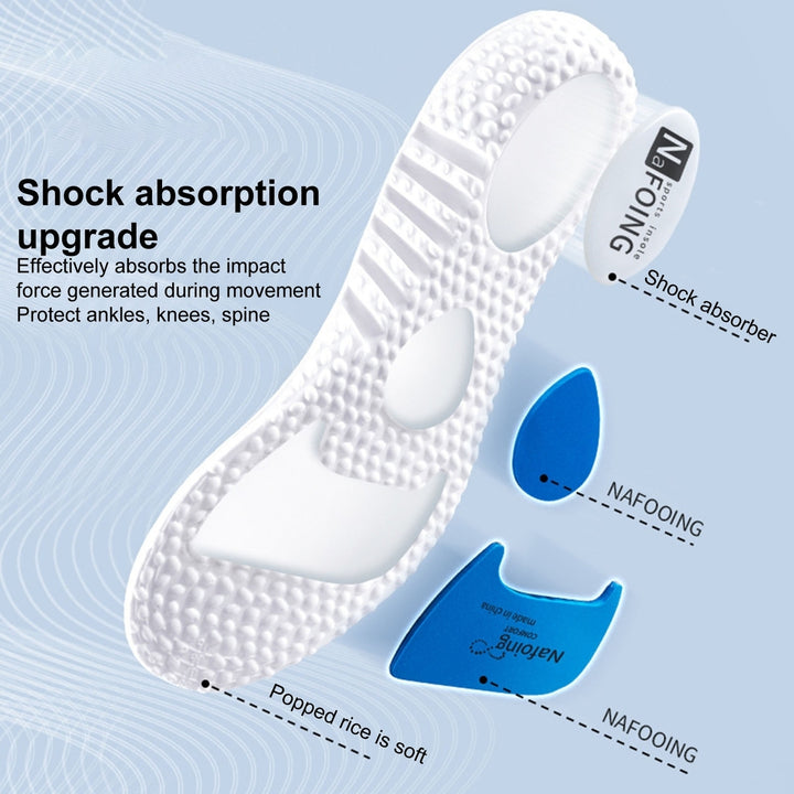 1 Pair Women Sports Insoles Foot Protection Elastic Great Friction Anti-skid Sweat Absorption Image 8