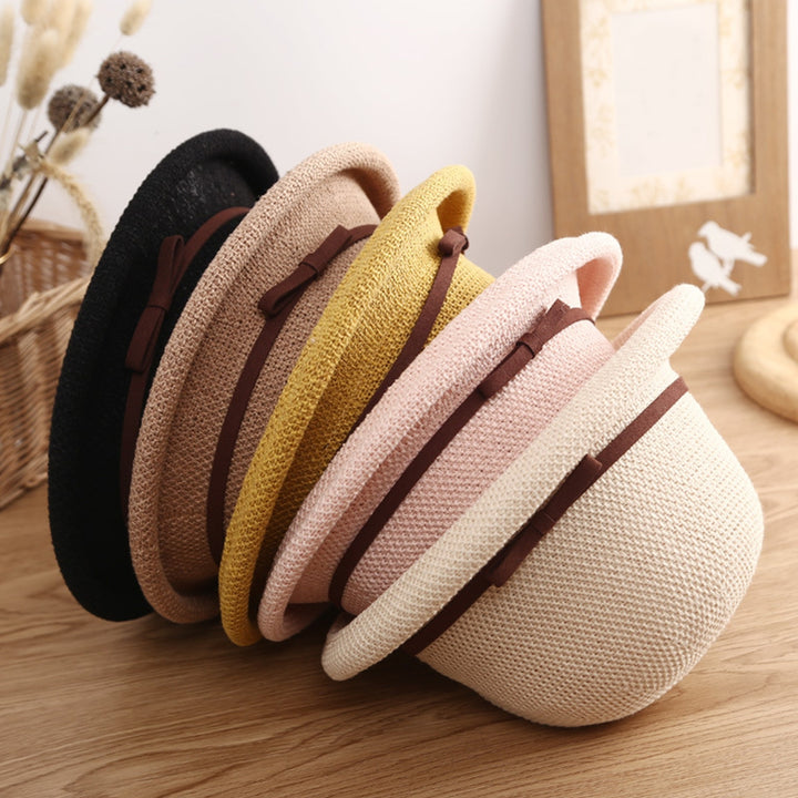 Outdoor Hat Round Top Rolled Edge Trendy Soft Fine Workmanship Daily Wear Lightweight Weave Design Fisherman Hat Summer Image 8