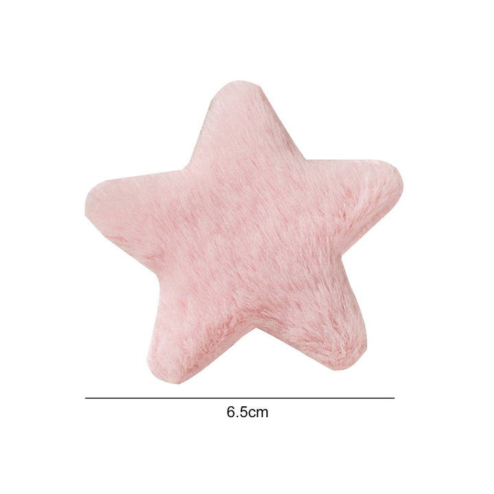 4 Pcs Star Hairpins Solid Color Fluffy Fuzzy Soft Anti-slip Hair Decor Portable Sweet Style Pentagram Bangs Clips Hair Image 9