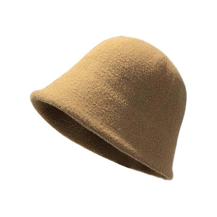 Round Dome Short Brim Thick Warm Bucket Hat Women Winter Knitting Wool Basin Hat Fashion Accessories Image 6