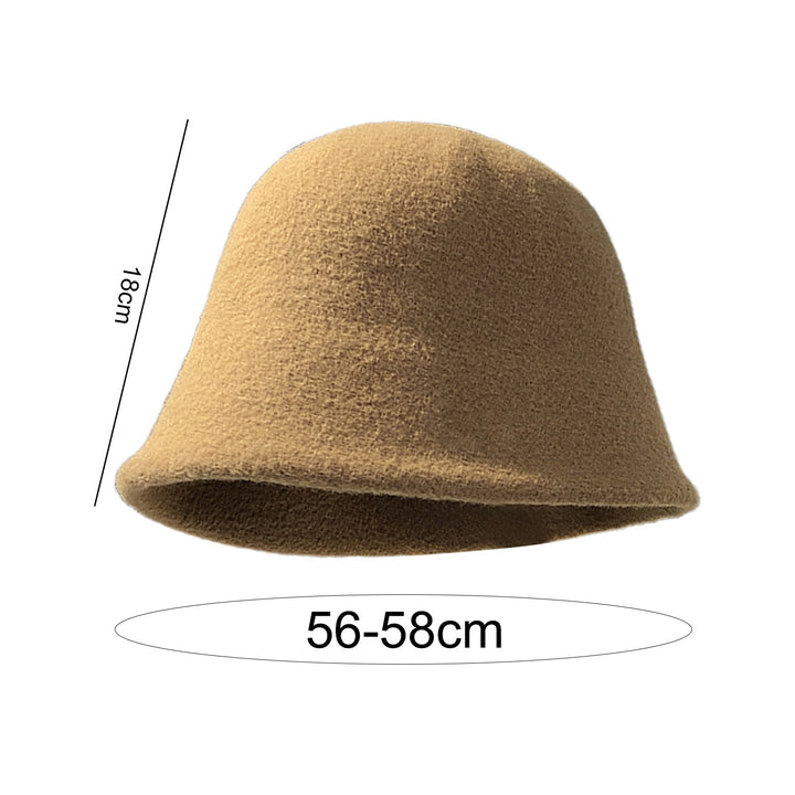 Round Dome Short Brim Thick Warm Bucket Hat Women Winter Knitting Wool Basin Hat Fashion Accessories Image 11