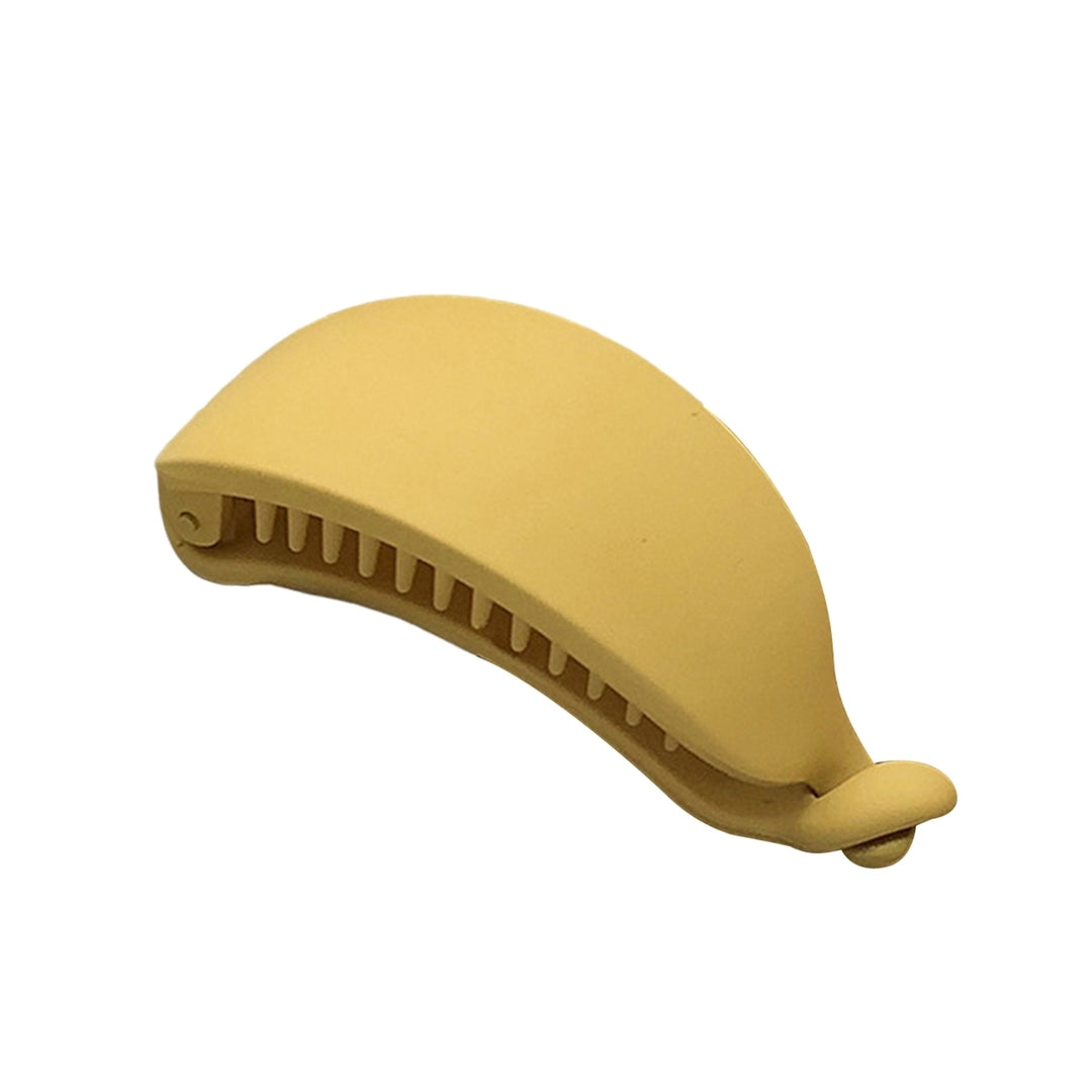 Korean Style Candy Color Non-Slip Hair Claw Sweet Banana Shape Matte Hair Clip Hair Accessories Image 4