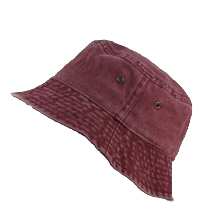 Wide Brim Solid Color Bucket Hat Unisex Denim Washed Basin Hat Fashion Accessories Image 7