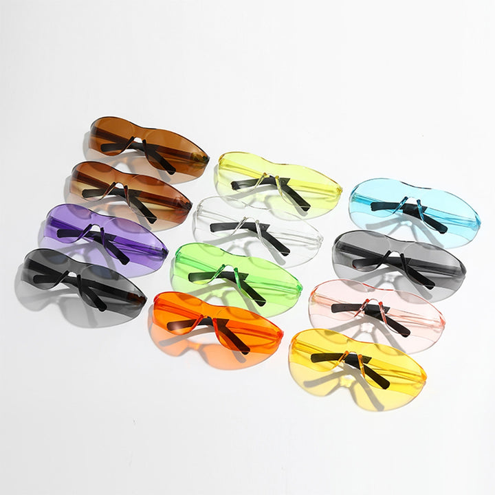 Women Cycling Sunglasses Sunscreen Transparent Large Frame Windproof Dustproof Anti-UV Clear View Image 10